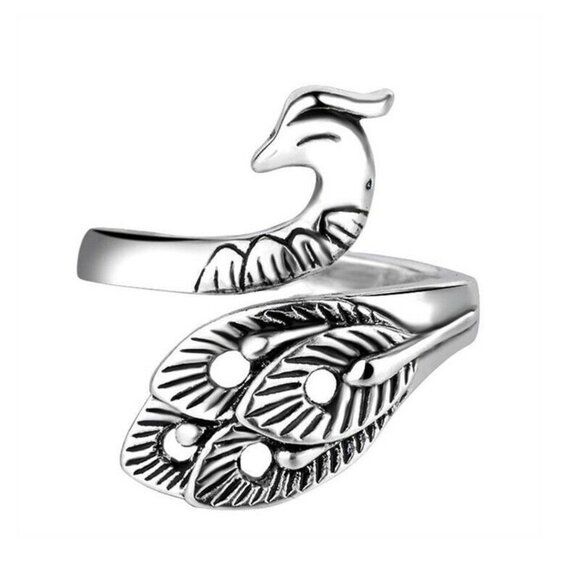 New 925 Silver Peacock Wrap ring - Picture 1 of 1